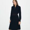 A-Line Turtleneck Zip Elbise A-Line Turtleneck Zip Elbise
