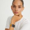 Apple Watch® için Çift Perçinli Kordon, Sarı Deri Apple Watch® için Çift Perçinli Kordon, Sarı Deri