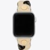 Apple Watch® için Örgü Kordon, Krem/Siyah Deri, 38 mm – 40 mm Apple Watch® için Örgü Kordon, Krem/Siyah Deri, 38 mm – 40 mm