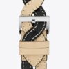 Apple Watch® için Örgü Kordon, Krem/Siyah Deri, 38 mm – 40 mm Apple Watch® için Örgü Kordon, Krem/Siyah Deri, 38 mm – 40 mm