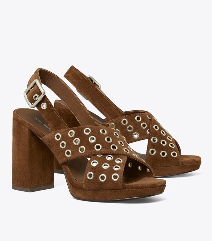 Çapraz Bantlı Topuklu Sandal