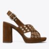 Çapraz Bantlı Topuklu Sandal