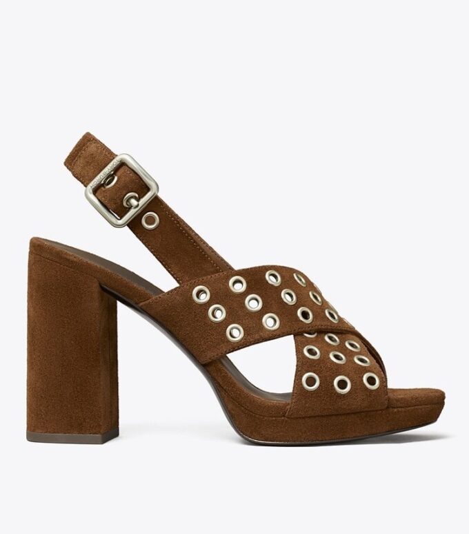 Çapraz Bantlı Topuklu Sandal