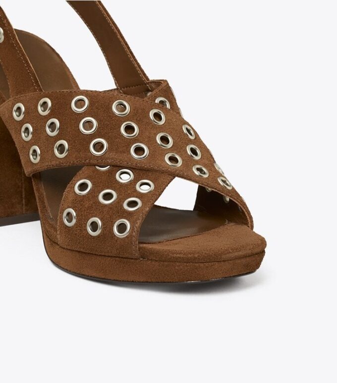 Çapraz Bantlı Topuklu Sandal
