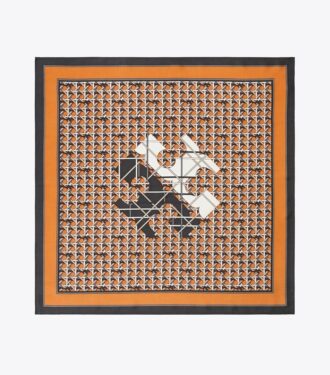 Basket-Weave Logo İpek Boyun Atkısı Basket-Weave Logo İpek Boyun Atkısı