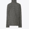 Baskılı Jersey Mockneck Gömlek Baskılı Jersey Mockneck Gömlek