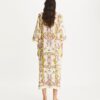 Baskılı Keten Gazlı Kaftan
