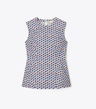 Baskılı Pamuk Poplin Üst