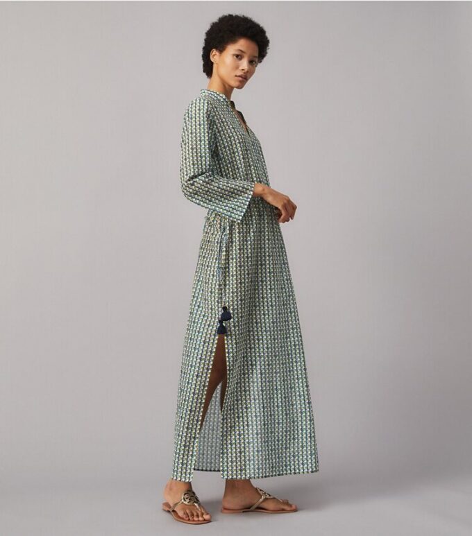 Baskılı Uzun Kaftan Baskılı Uzun Kaftan