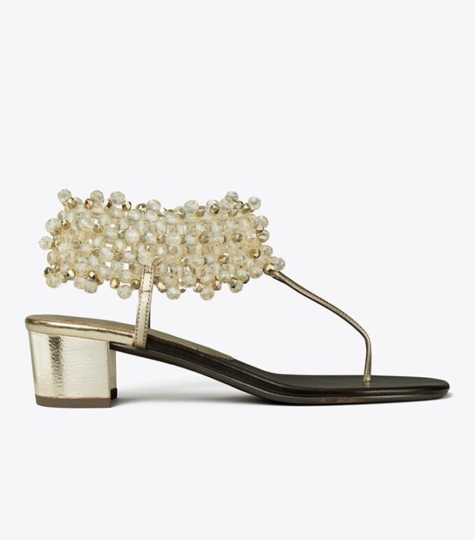 Boncuklu Topuklu Sandal Boncuklu Topuklu Sandal