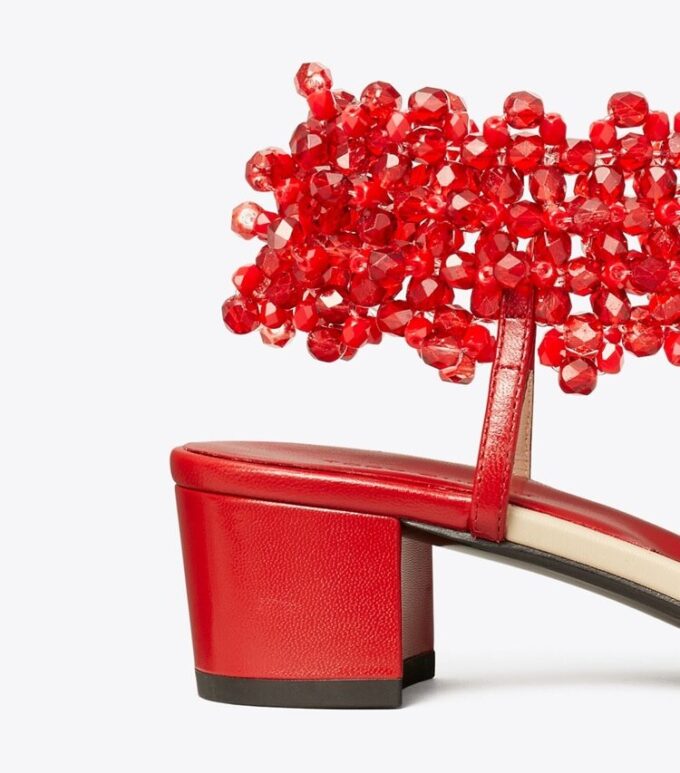 Boncuklu Topuklu Sandal Boncuklu Topuklu Sandal
