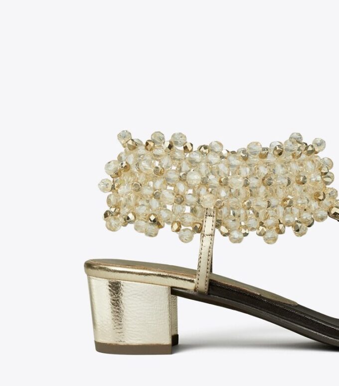 Boncuklu Topuklu Sandal Boncuklu Topuklu Sandal