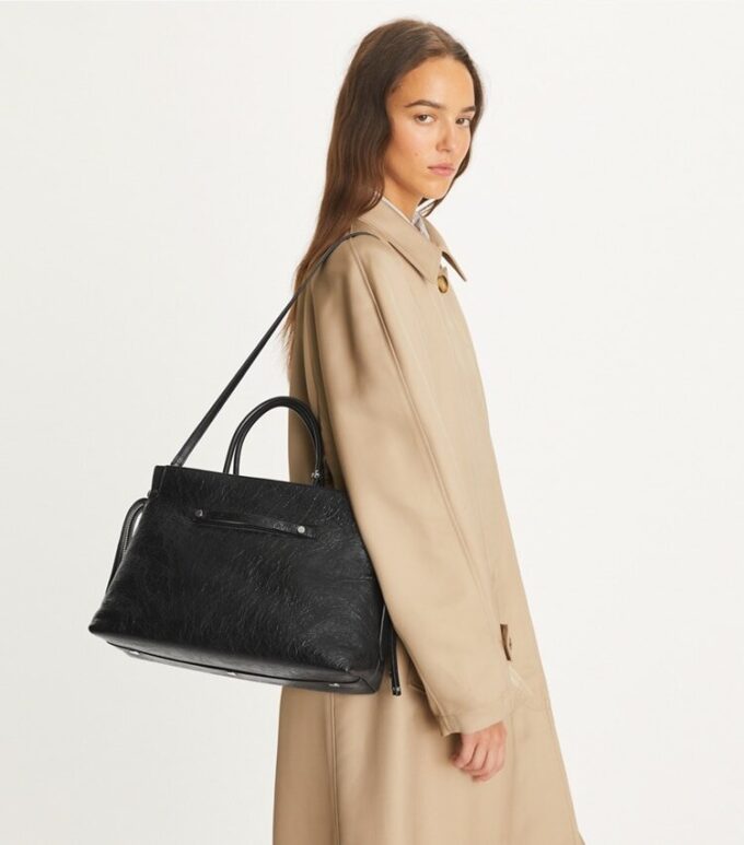 Büyük Mercer Distressed Satchel