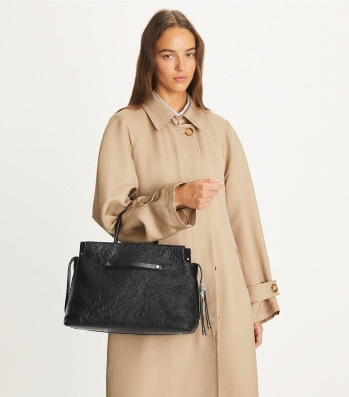 Büyük Mercer Distressed Satchel
