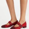 Cap-Toe Mary Jane Pavé Topuklu Bale Ayakkabısı Cap-Toe Mary Jane Pavé Topuklu Bale Ayakkabısı