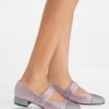 Cap-Toe Mary Jane Pavé Topuklu Bale Ayakkabısı Cap-Toe Mary Jane Pavé Topuklu Bale Ayakkabısı