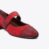 Cap-Toe Mary Jane Pavé Topuklu Bale Ayakkabısı Cap-Toe Mary Jane Pavé Topuklu Bale Ayakkabısı
