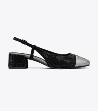 Cap-Toe Pavé Slingback