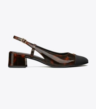 Cap-Toe Slingback Pump