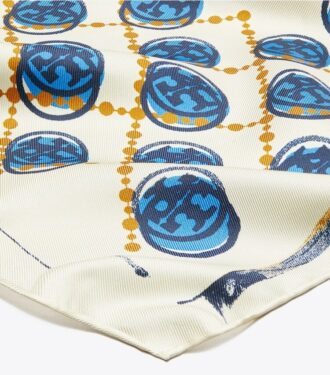 Damgalı T Monogram Boyun Atkısı