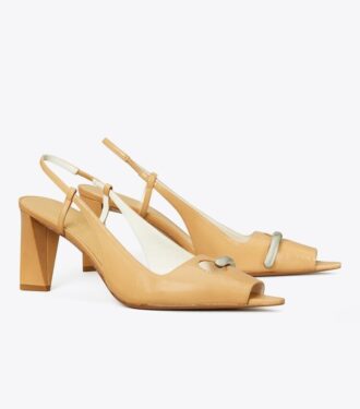 Delikli Peep-Toe Slingback