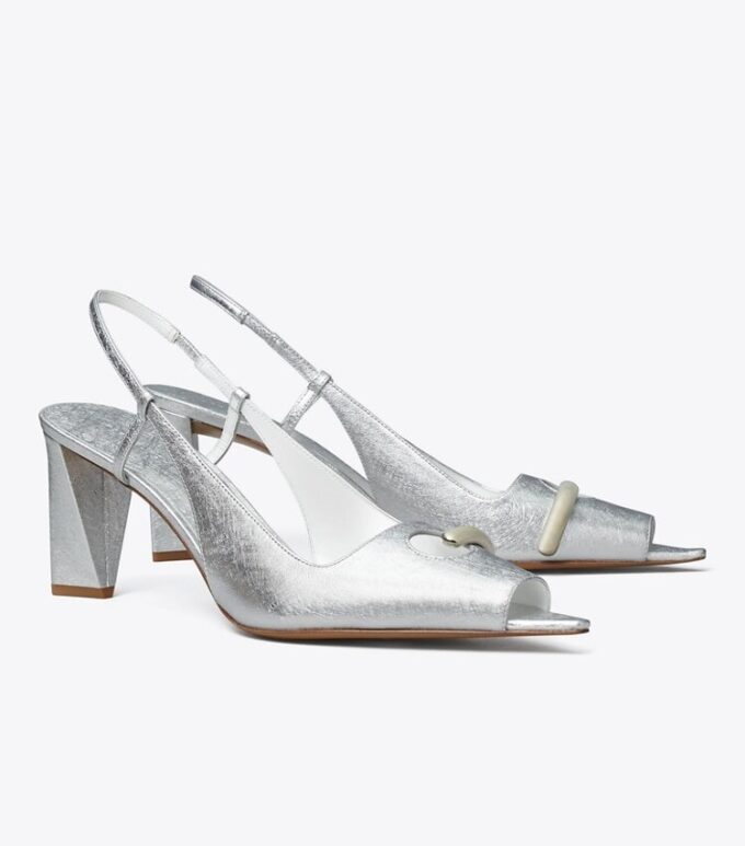 Delikli Peep-Toe Slingback Delikli Peep-Toe Slingback