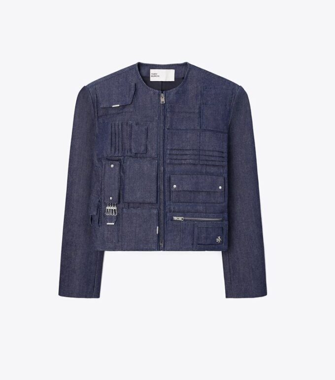 Denim El Çantası Ceketi Denim El Çantası Ceketi