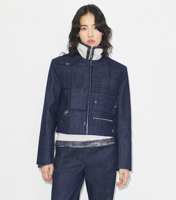 Denim El Çantası Ceketi Denim El Çantası Ceketi