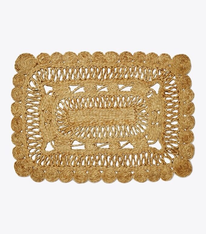 Dikdörtgen Jüt Placemat, 4’lü Set