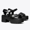 Döner Kilitli Platform Topuklu Sandal
