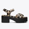 Döner Kilitli Platform Topuklu Sandal