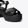 Döner Kilitli Platform Topuklu Sandal