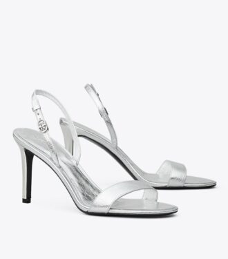 Double T Tokalı Topuklu Sandal