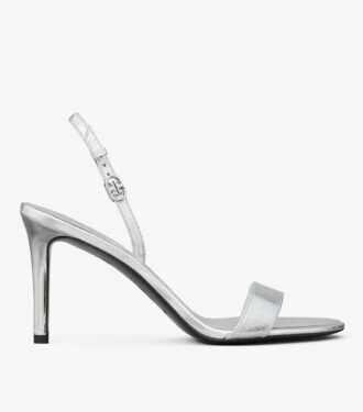 Double T Tokalı Topuklu Sandal