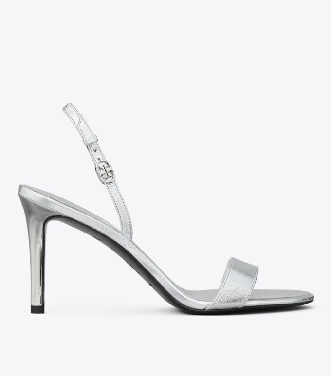 Double T Tokalı Topuklu Sandal