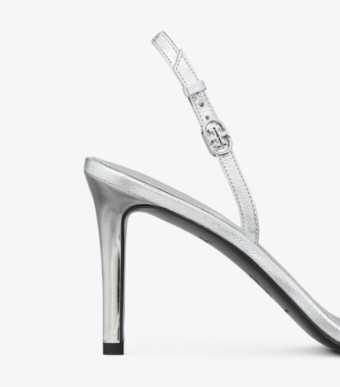 Double T Tokalı Topuklu Sandal