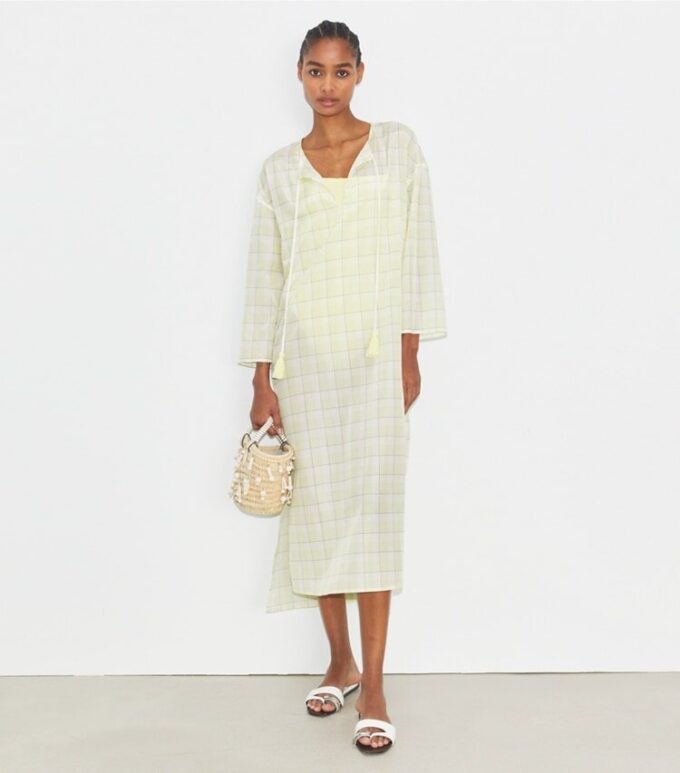 Ekose Pamuklu Kaftan