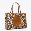 Ella Leopar Kanvas Küçük Tote Çanta