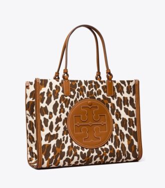 Ella Leopar Kanvas Küçük Tote Çanta