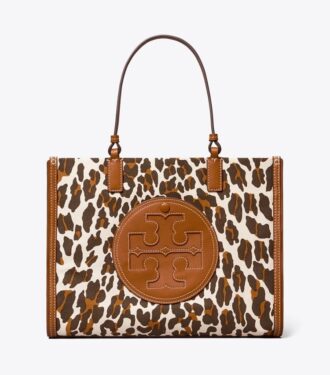 Ella Leopar Kanvas Küçük Tote Çanta