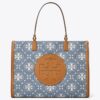 Ella T T Monogram Denim Tote Ella T T Monogram Denim Tote
