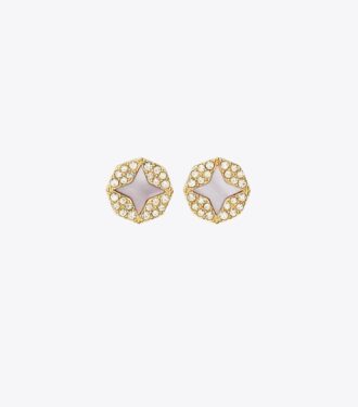 Forget Me Not Pavé Stud Küpe