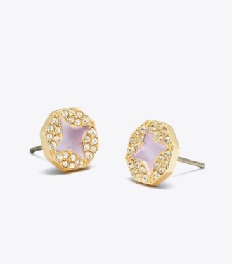 Forget Me Not Pavé Stud Küpe