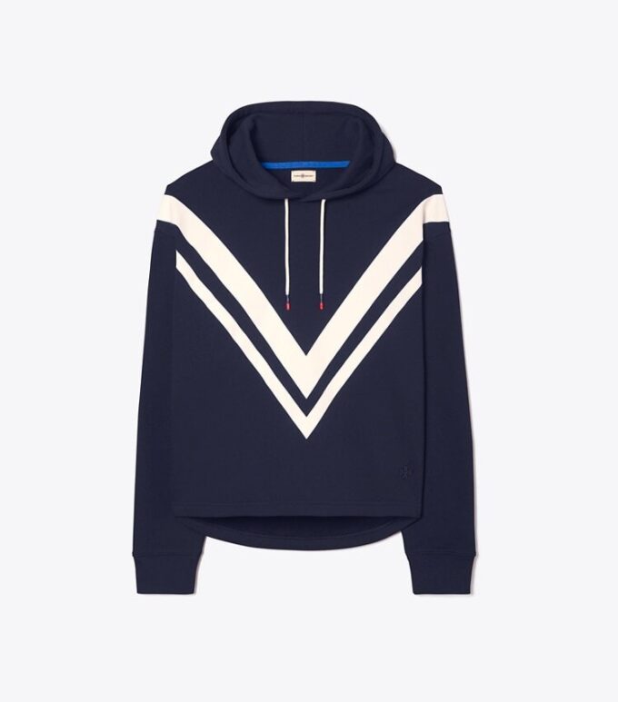 Fransız Havlu Kumaş Chevron Kapüşonlu Sweatshirt Fransız Havlu Kumaş Chevron Kapüşonlu Sweatshirt
