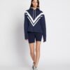 Fransız Havlu Kumaş Chevron Kapüşonlu Sweatshirt Fransız Havlu Kumaş Chevron Kapüşonlu Sweatshirt