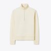 Fransız Havlu Kumaş Logolu Yarım Fermuarlı Sweatshirt Fransız Havlu Kumaş Logolu Yarım Fermuarlı Sweatshirt