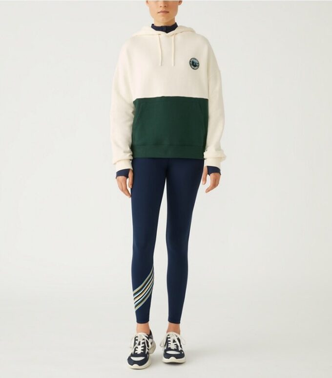 Fransız Havlu Kumaş Renk Bloklu Yürüyüş Kapüşonlu Sweatshirt Fransız Havlu Kumaş Renk Bloklu Yürüyüş Kapüşonlu Sweatshirt