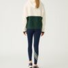 Fransız Havlu Kumaş Renk Bloklu Yürüyüş Kapüşonlu Sweatshirt Fransız Havlu Kumaş Renk Bloklu Yürüyüş Kapüşonlu Sweatshirt