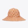 Gingham Çift Taraflı Kova Şapka Gingham Çift Taraflı Kova Şapka