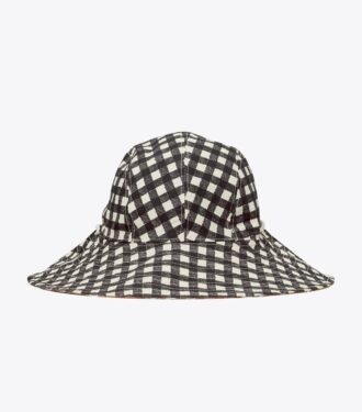 Gingham Çift Taraflı Kova Şapka